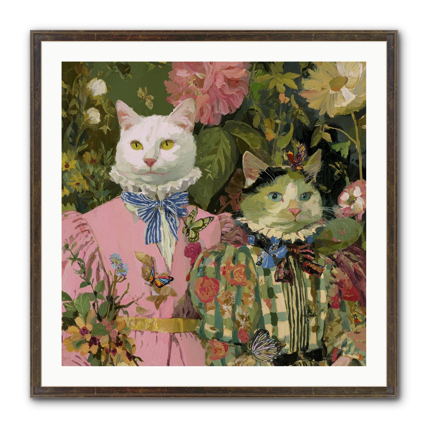Bloom Fade Framed Print - Slimwoods Black/Gold 30x30