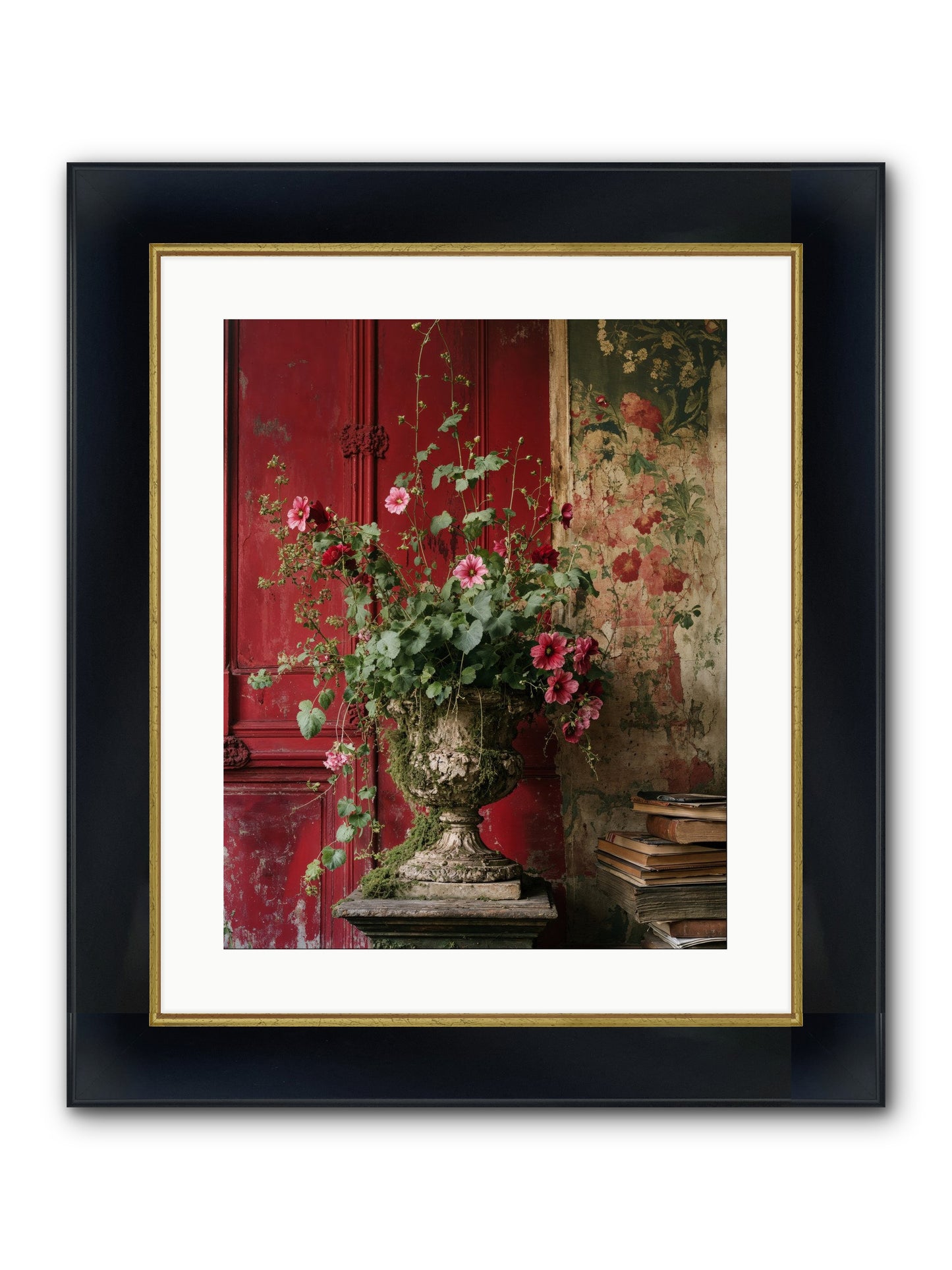 Bloom Society Framed Print - Wide Black w/Gold 16x20