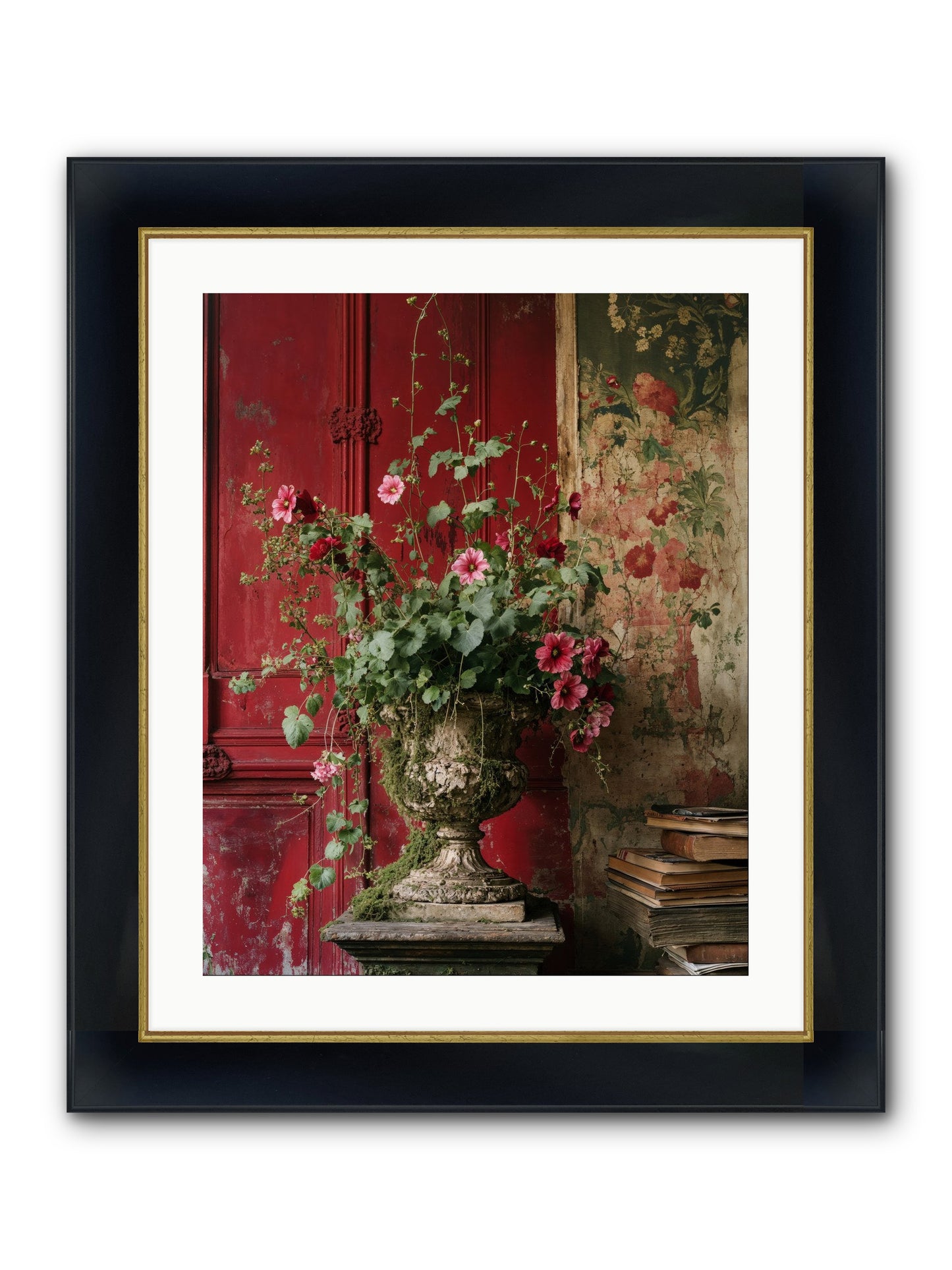 Bloom Society Framed Print - Wide Black w/Gold 20x25