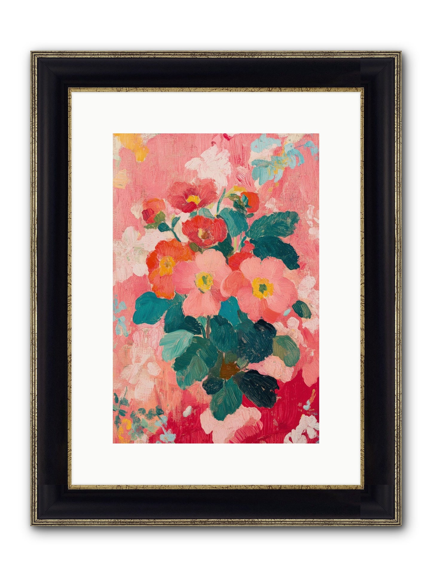 Blooms At Dawn Framed Print - Black & Gold 10x15