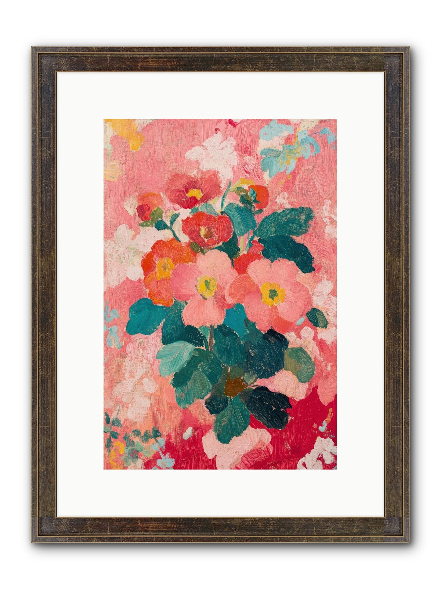 Blooms At Dawn Framed Print - Slimwoods Black/Gold 10x15