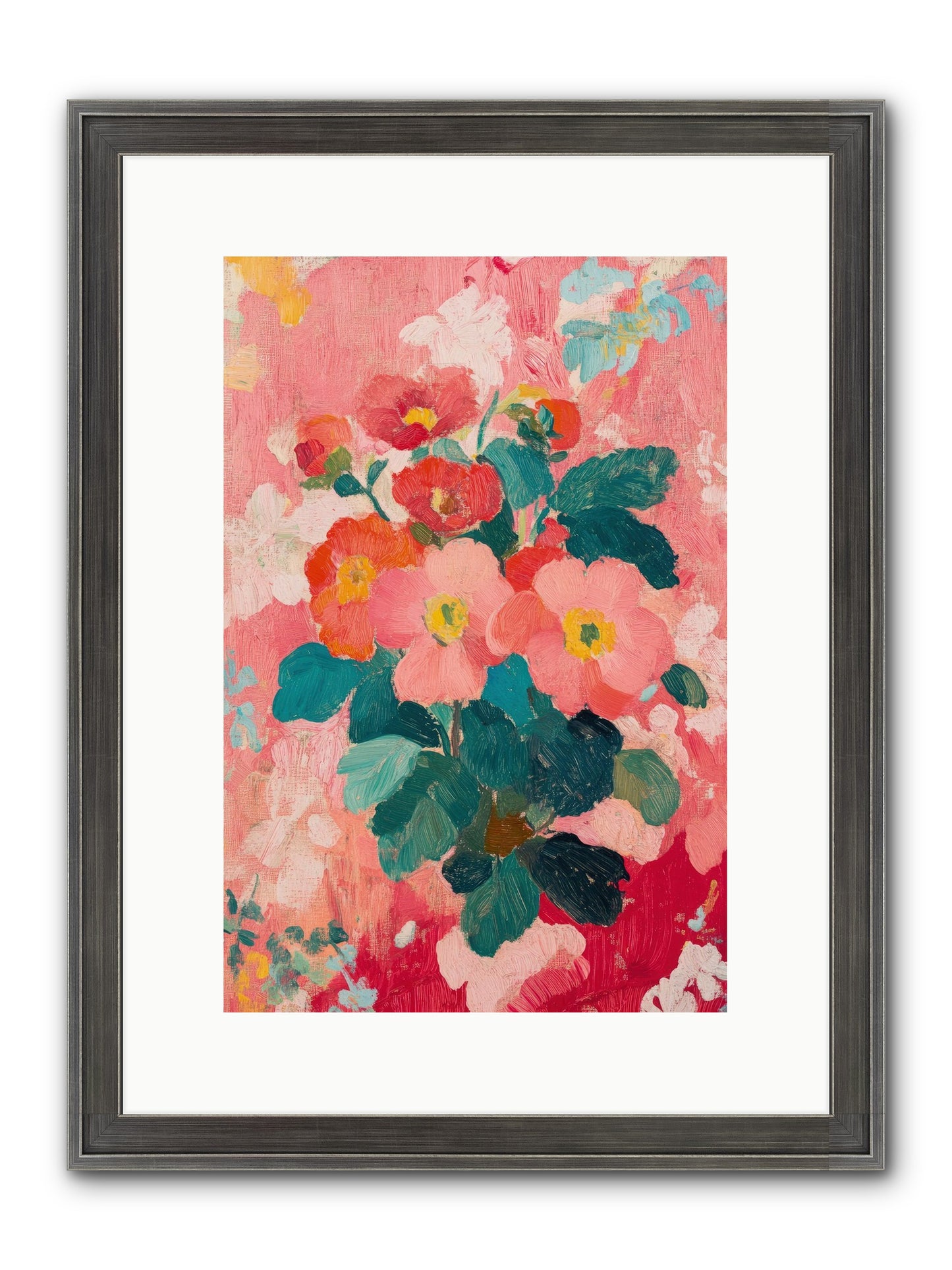 Blooms At Dawn Framed Print - Slimwoods Black/Silver 10x15
