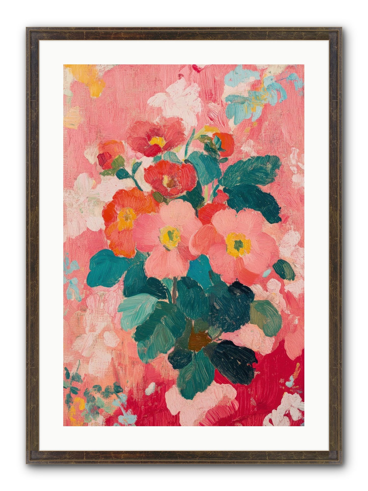 Blooms At Dawn Framed Print - Slimwoods Black/Gold 20x30