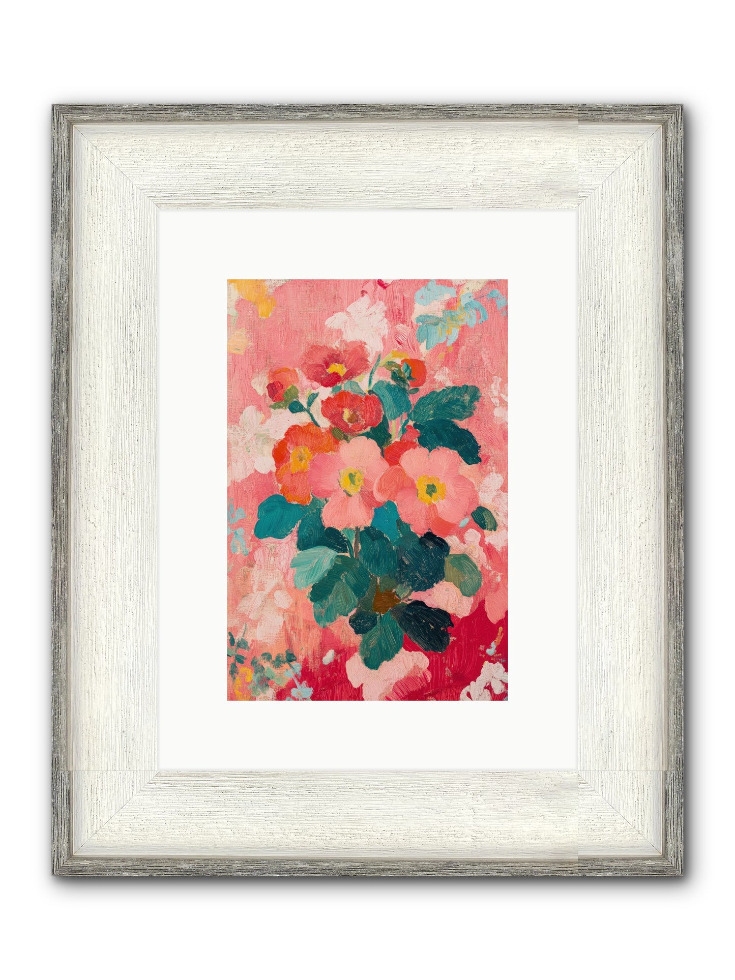 Blooms At Dawn Framed Print - Driftwood White 8x12
