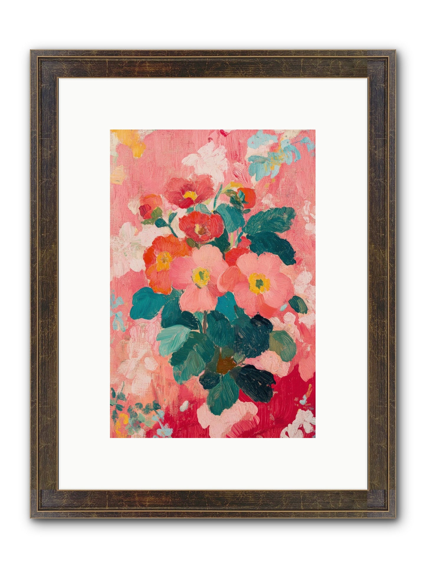 Blooms At Dawn Framed Print - Slimwoods Black/Gold 8x12
