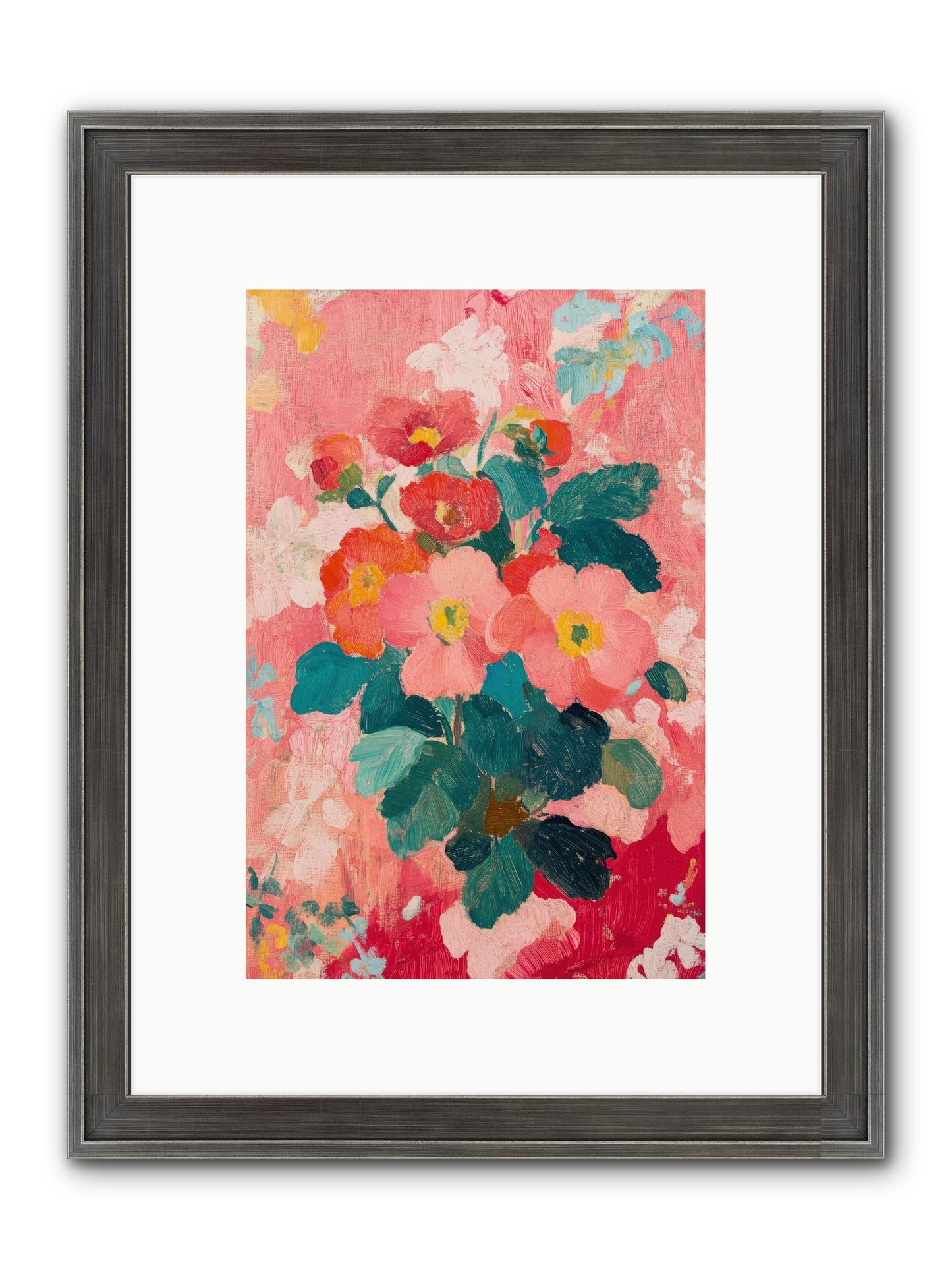 Blooms At Dawn Framed Print - Slimwoods Black/Silver 8x12