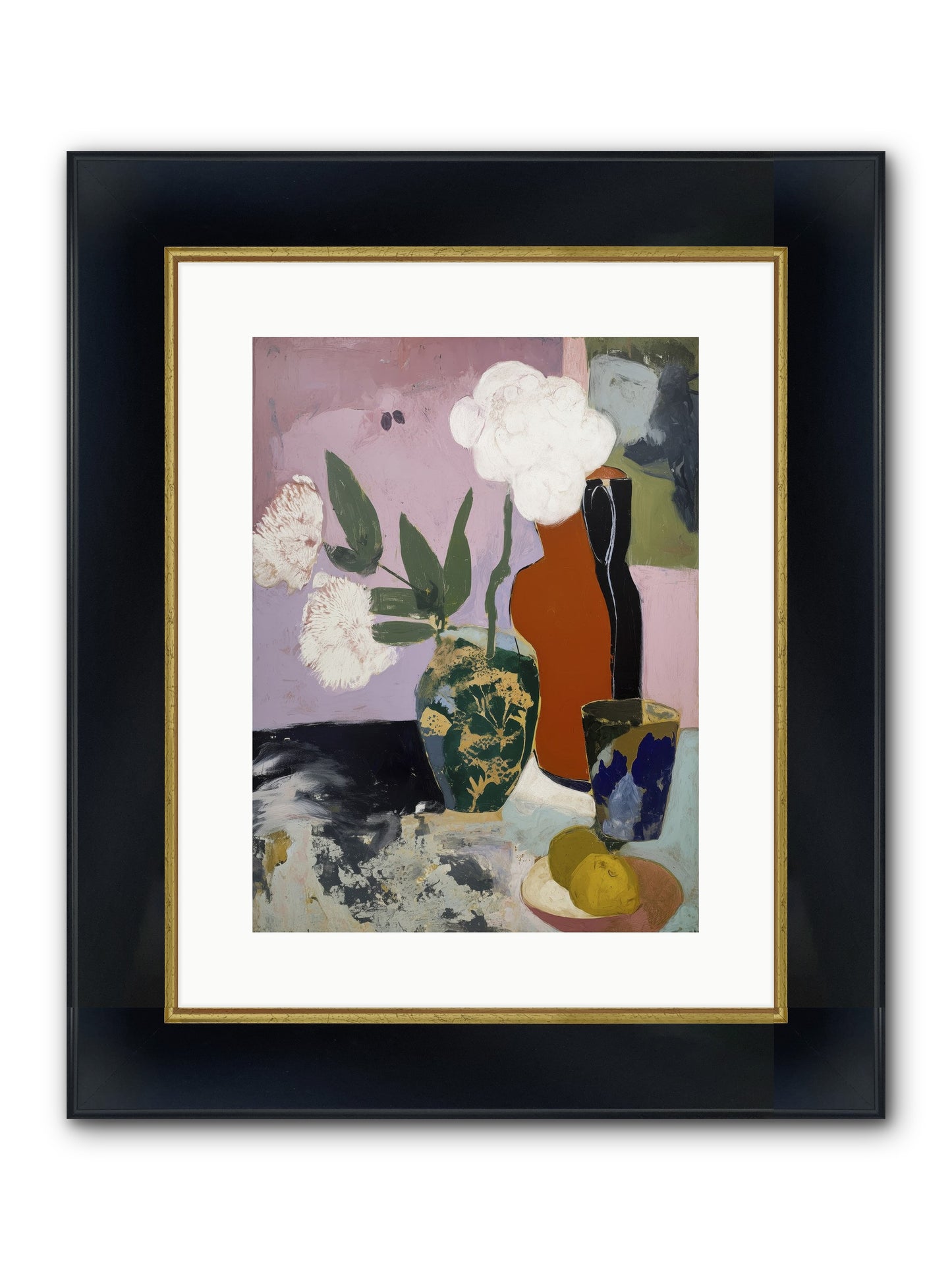 Blooms At Twilight Framed Print - Wide Black w/Gold 12x16