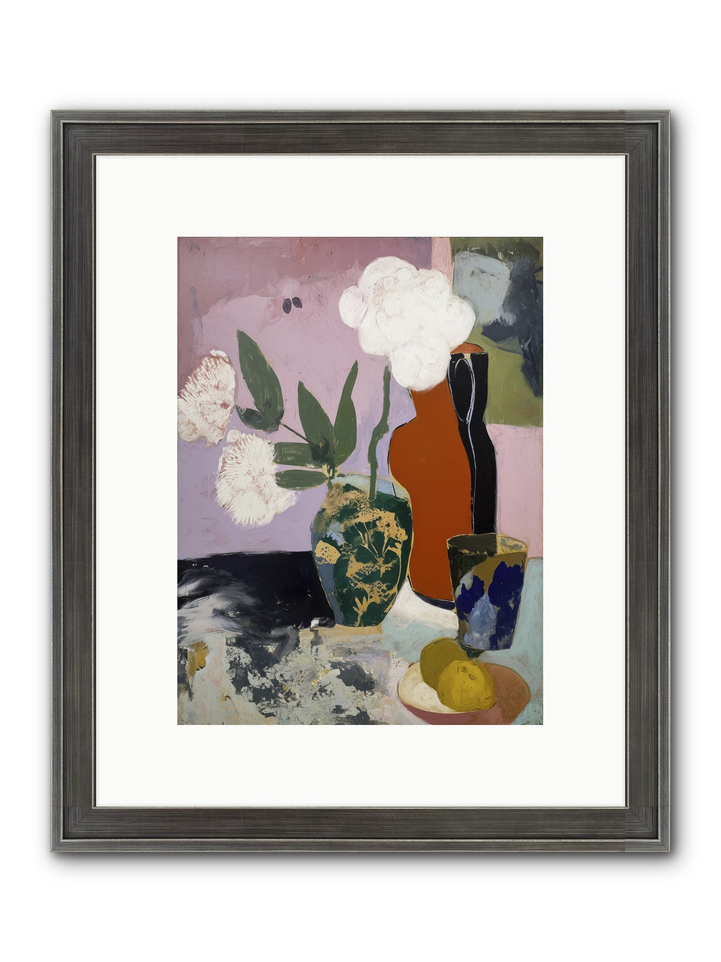 Blooms At Twilight Framed Print - Slimwoods Black/Silver 9x12