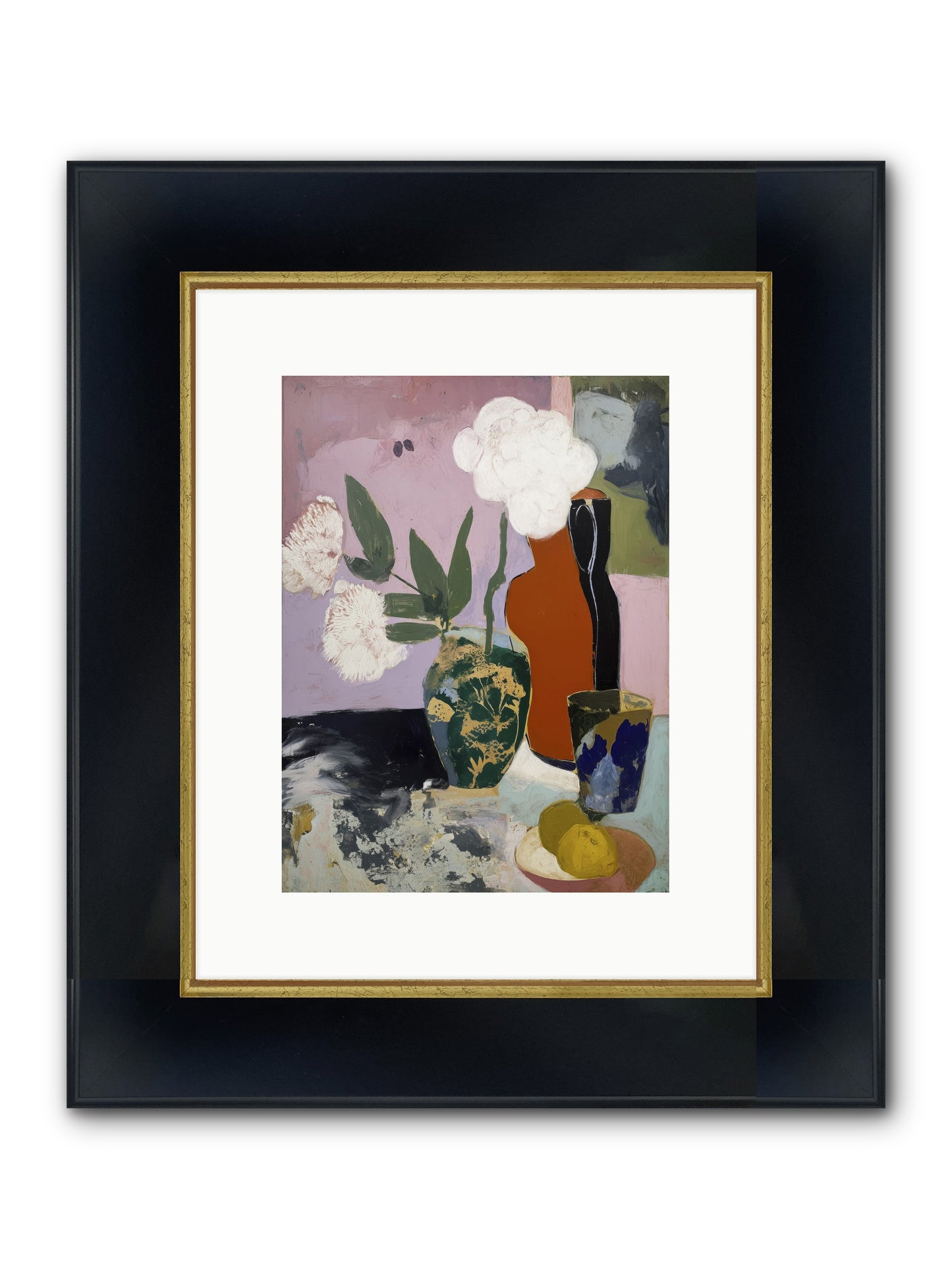 Blooms At Twilight Framed Print - Wide Black w/Gold 9x12