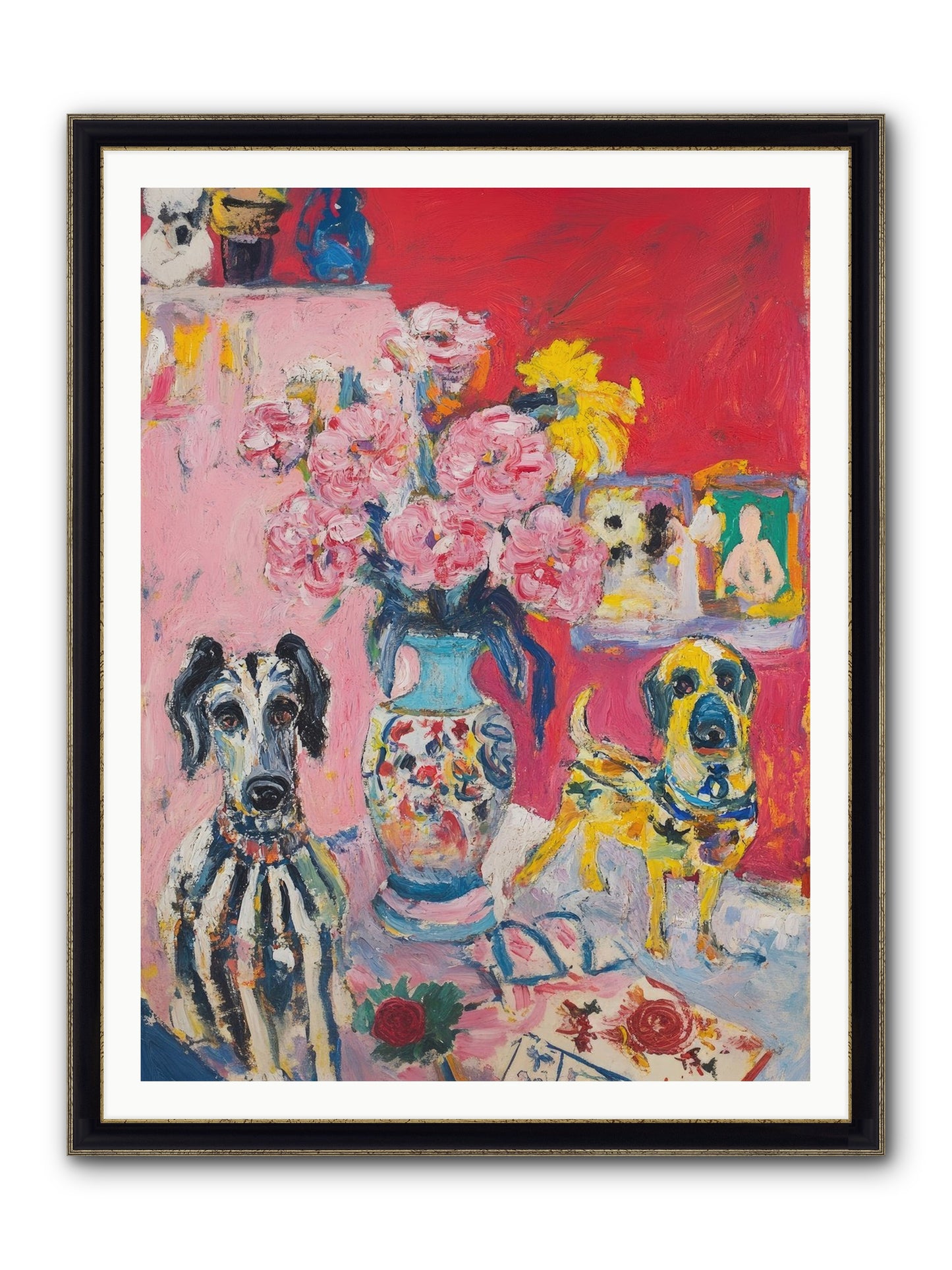Bloomsbury Tales Framed Print - Black & Gold 36x48