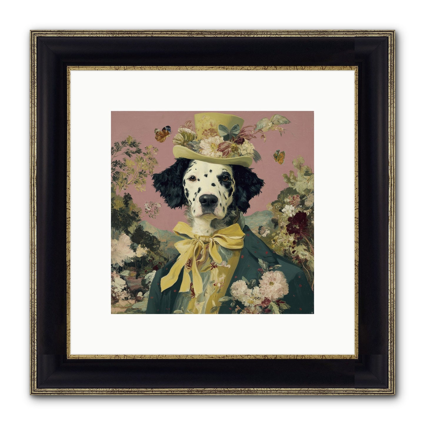 Blossom And Bound Framed Print - Black & Gold 10x10