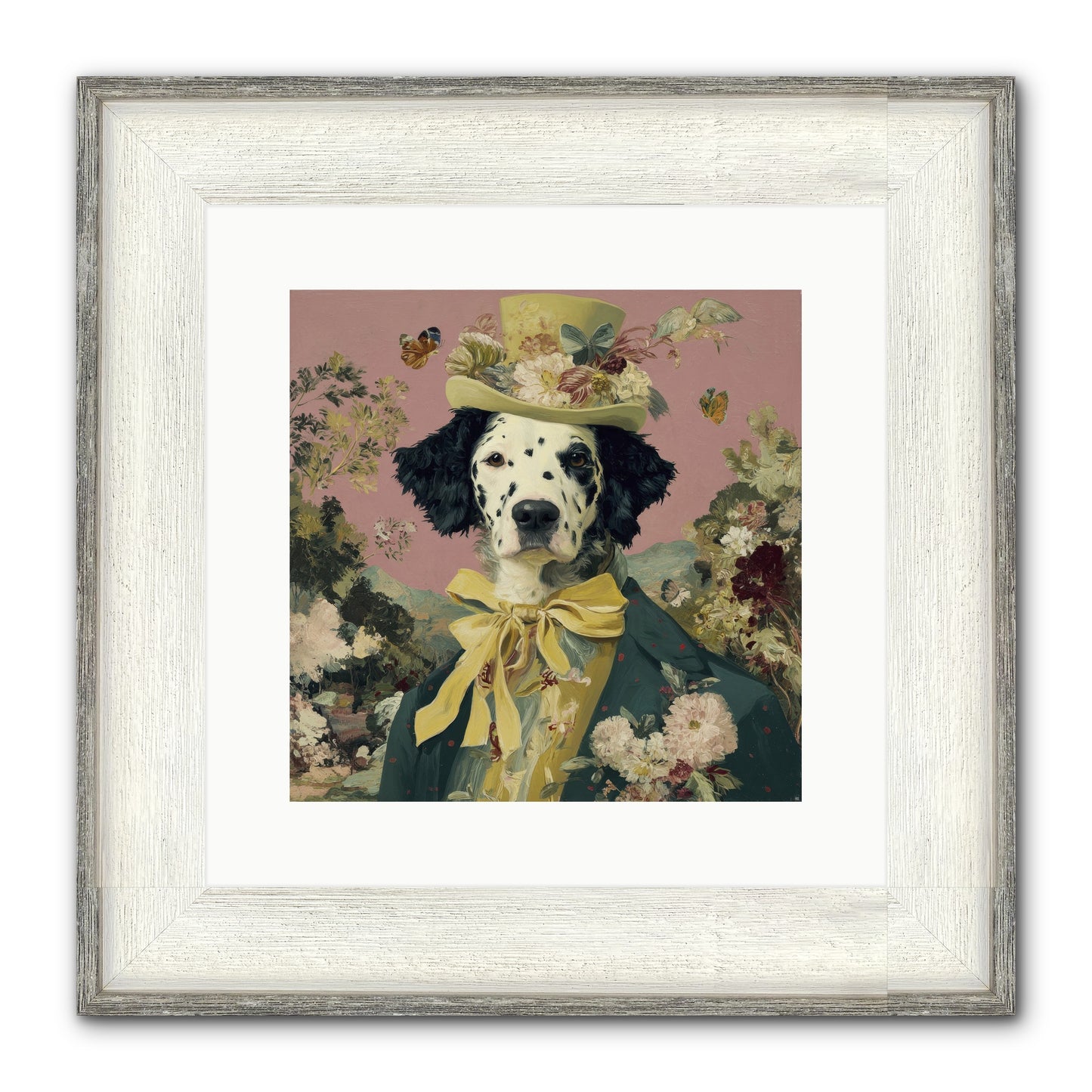 Blossom And Bound Framed Print - Driftwood White 12x12