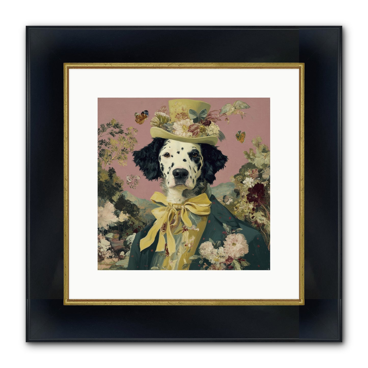 Blossom And Bound Framed Print - Wide Black w/Gold 12x12