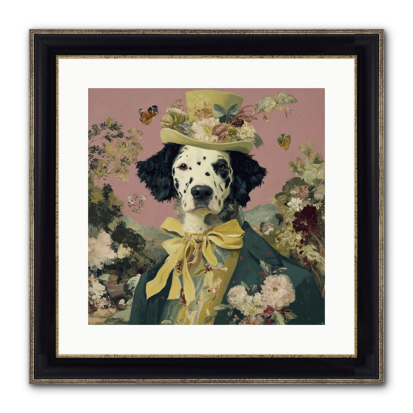 Blossom And Bound Framed Print - Black & Gold 16x16