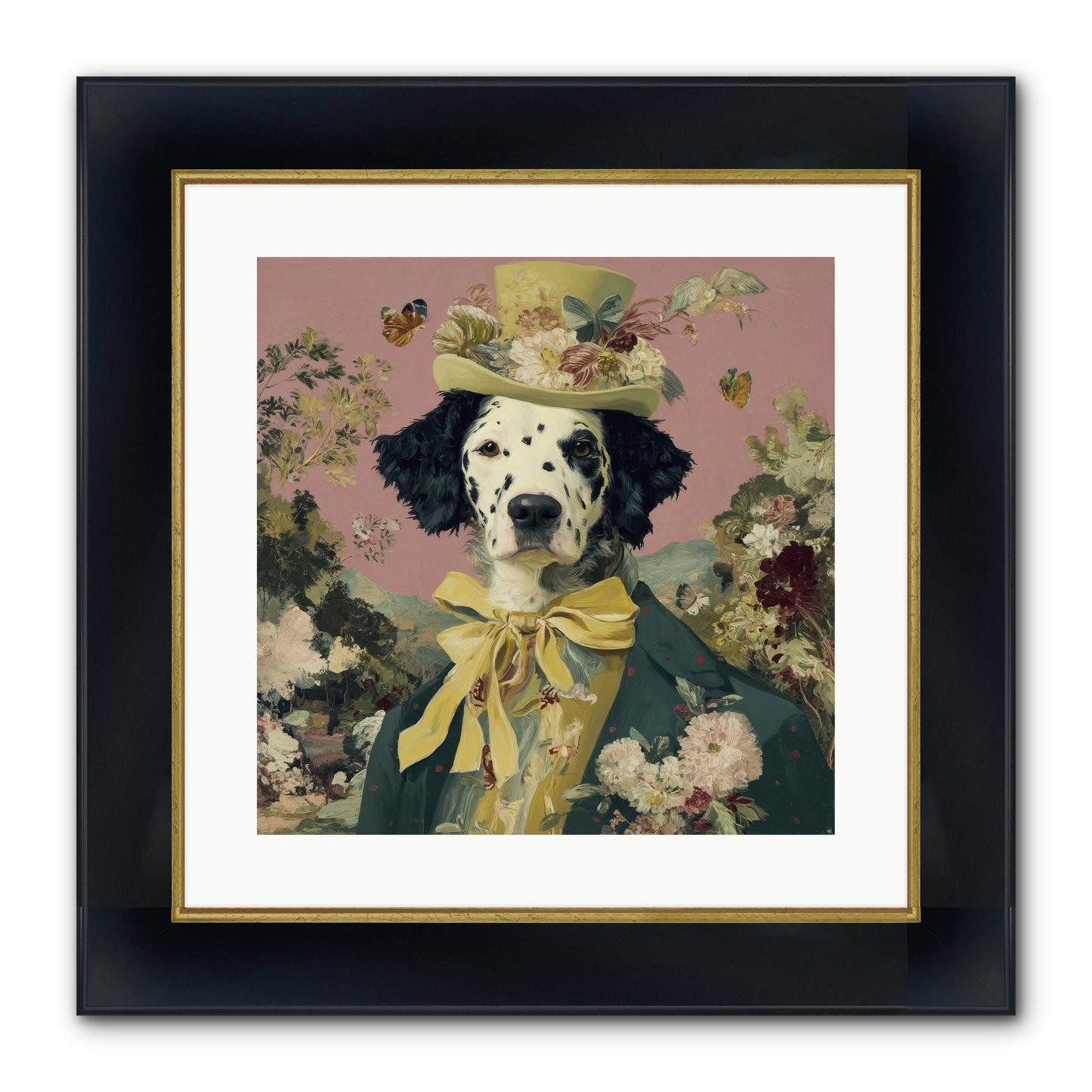 Blossom And Bound Framed Print - Wide Black w/Gold 16x16