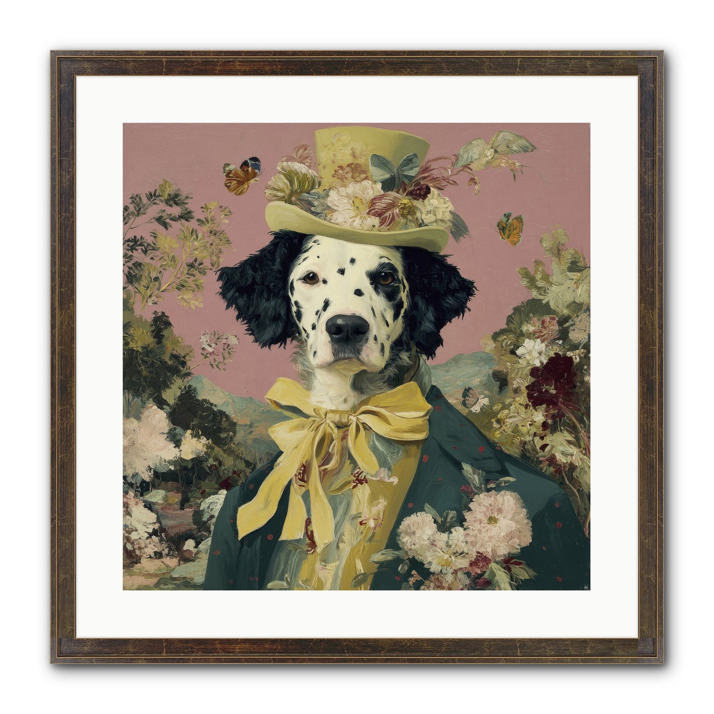 Blossom And Bound Framed Print - Slimwoods Black/Gold 20x20