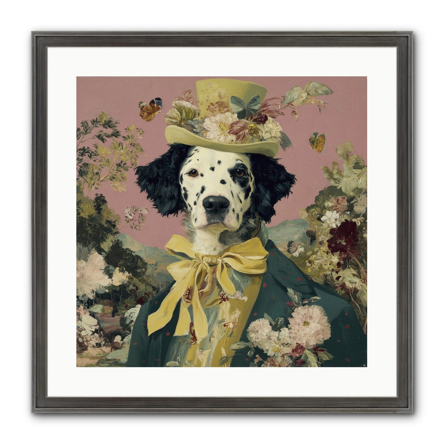 Blossom And Bound Framed Print - Slimwoods Black/Silver 20x20