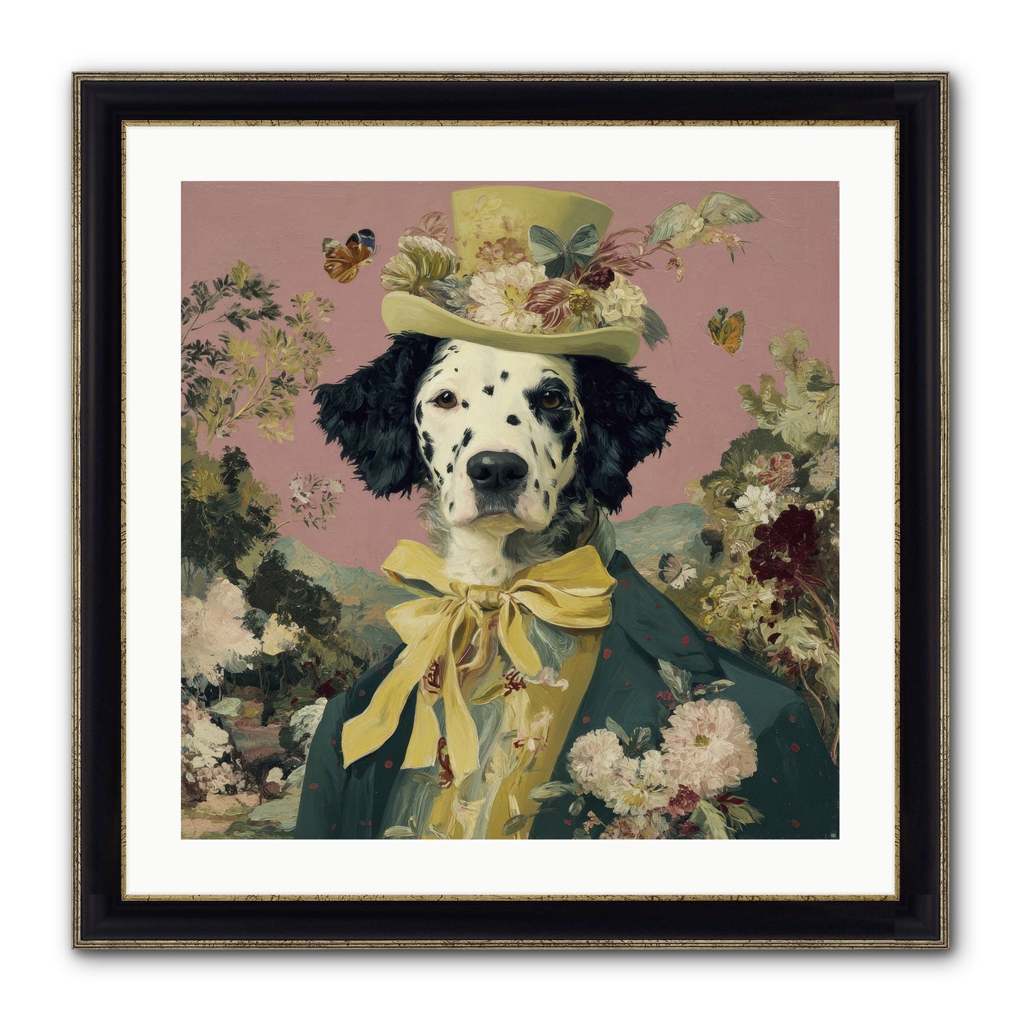 Blossom And Bound Framed Print - Black & Gold 24x24