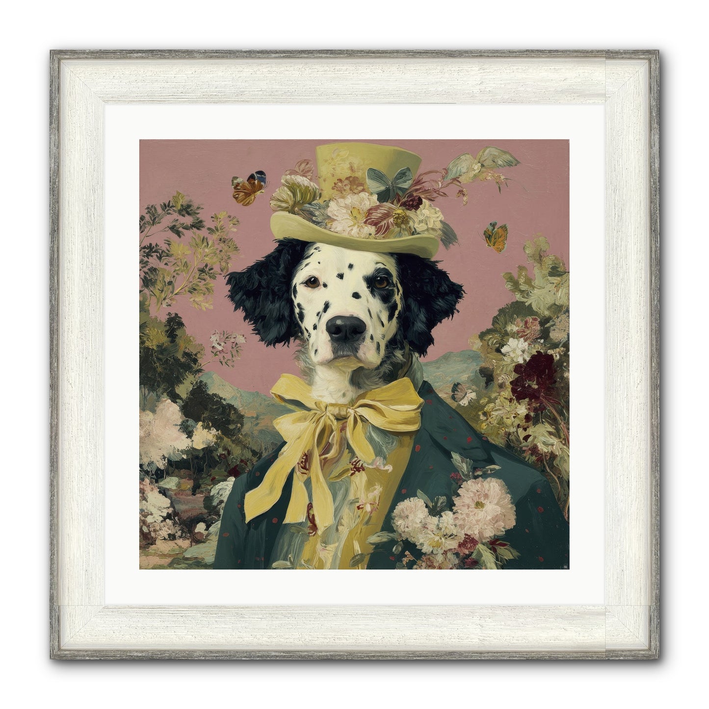 Blossom And Bound Framed Print - Driftwood White 24x24