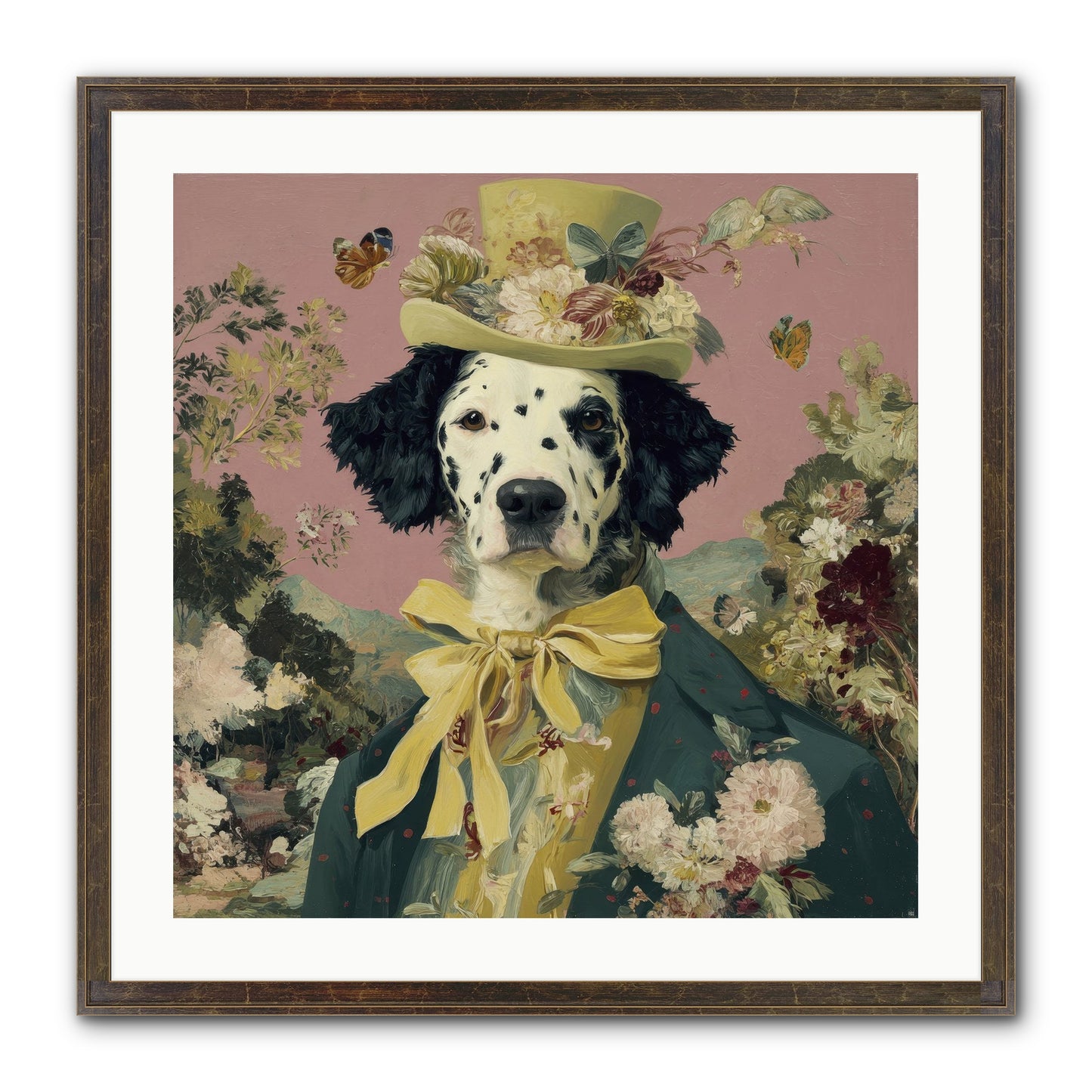 Blossom And Bound Framed Print - Slimwoods Black/Gold 24x24