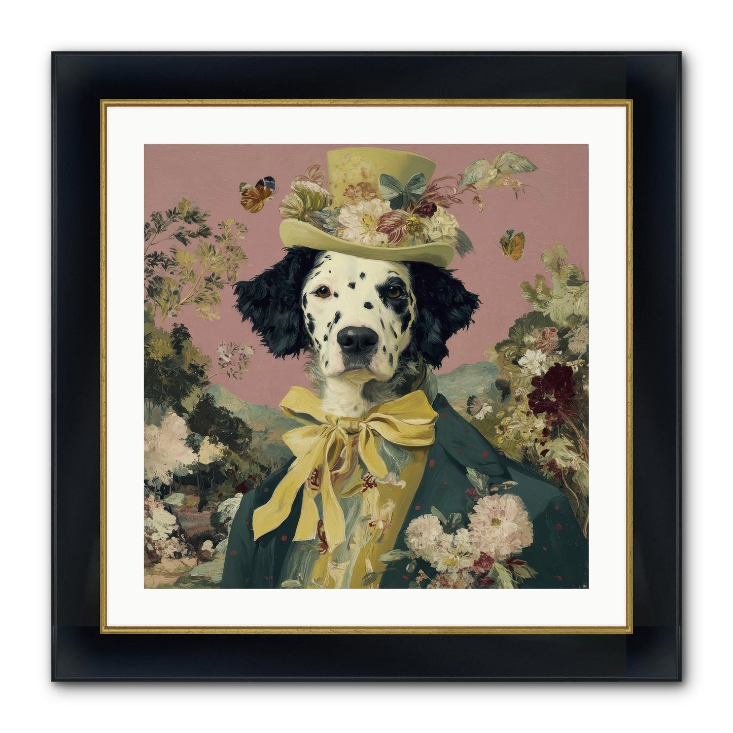 Blossom And Bound Framed Print - Wide Black w/Gold 24x24