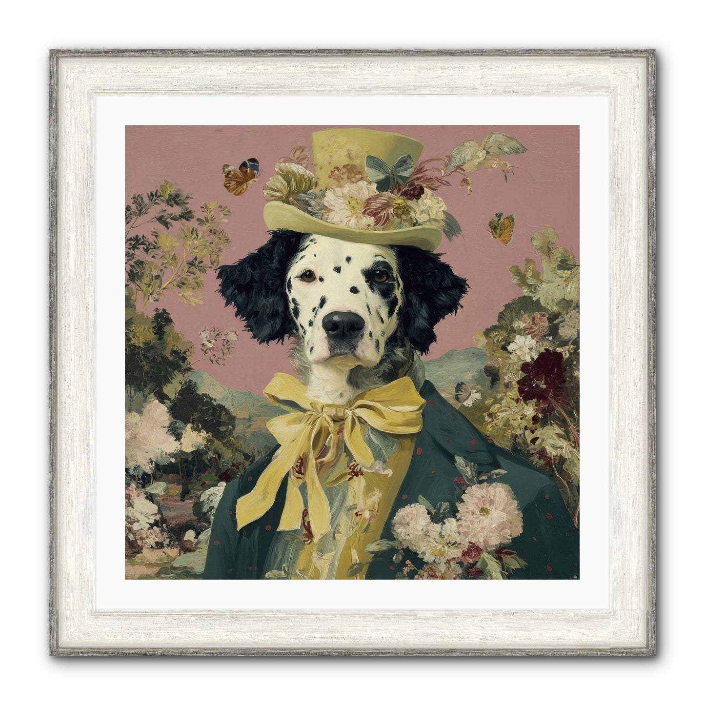 Blossom And Bound Framed Print - Driftwood White 30x30