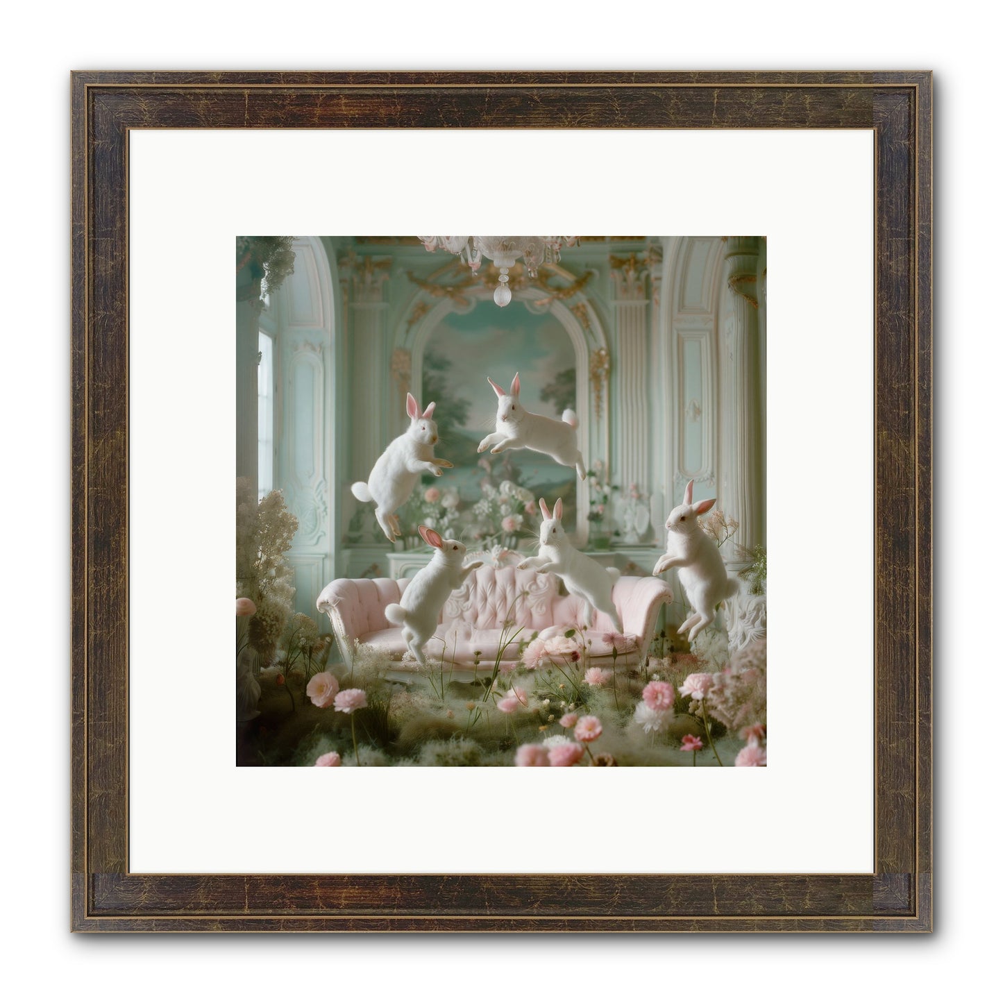 Blossom Reverie Framed Print - Slimwoods Black/Gold 10x10