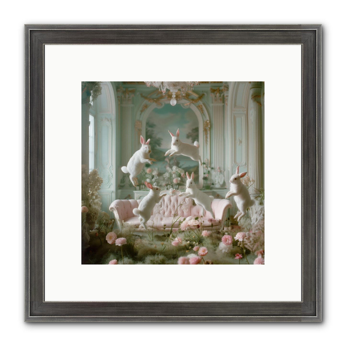Blossom Reverie Framed Print - Slimwoods Black/Silver 10x10