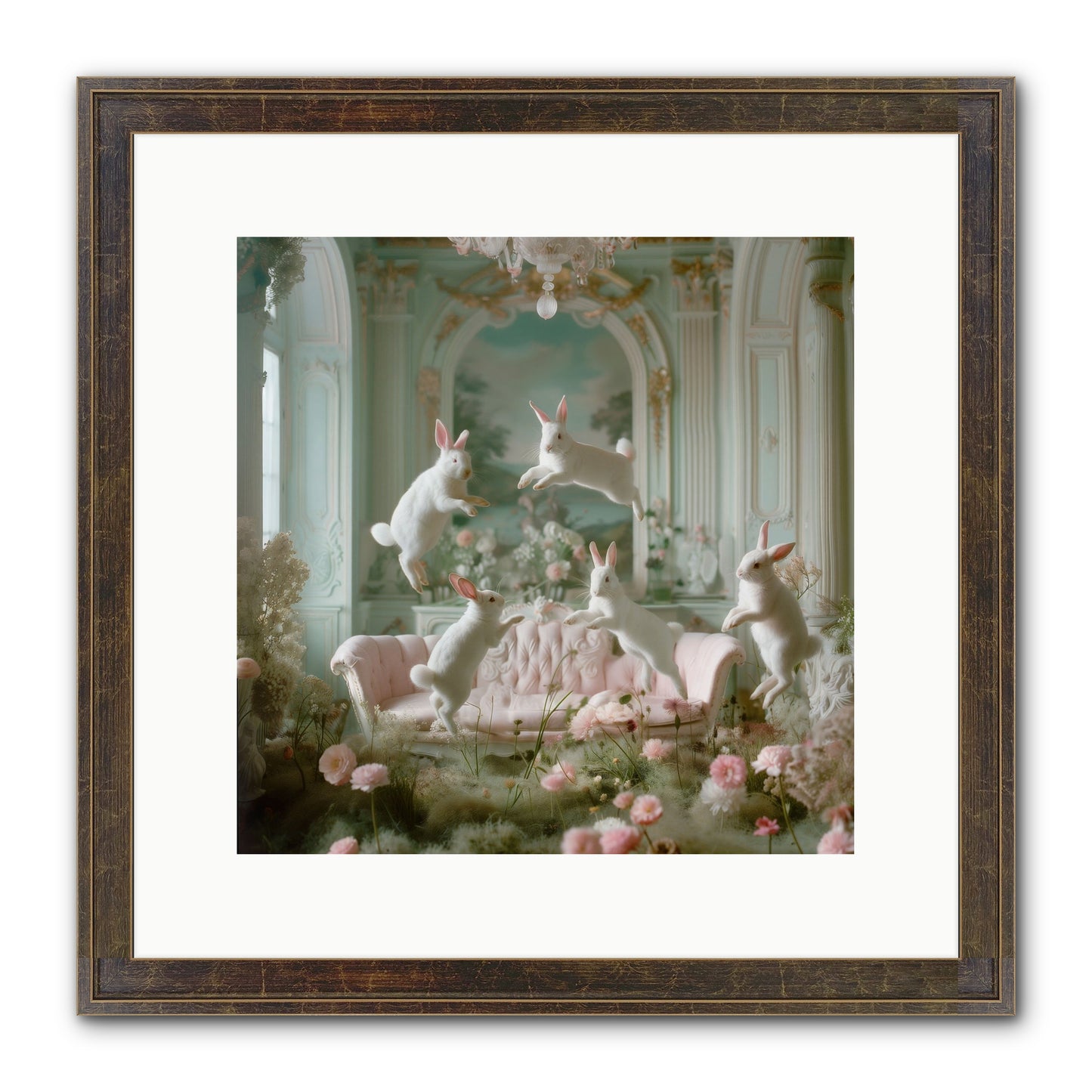 Blossom Reverie Framed Print - Slimwoods Black/Gold 12x12