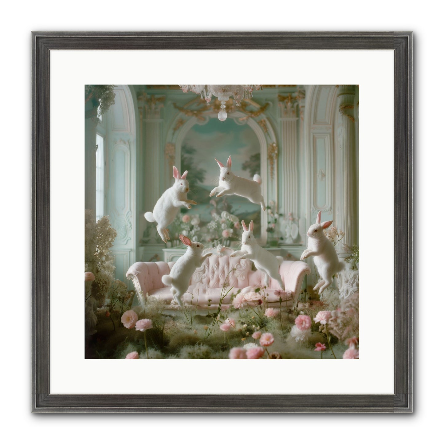 Blossom Reverie Framed Print - Slimwoods Black/Silver 16x16