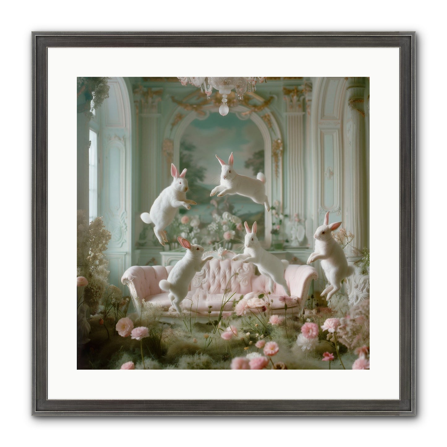 Blossom Reverie Framed Print - Slimwoods Black/Silver 20x20