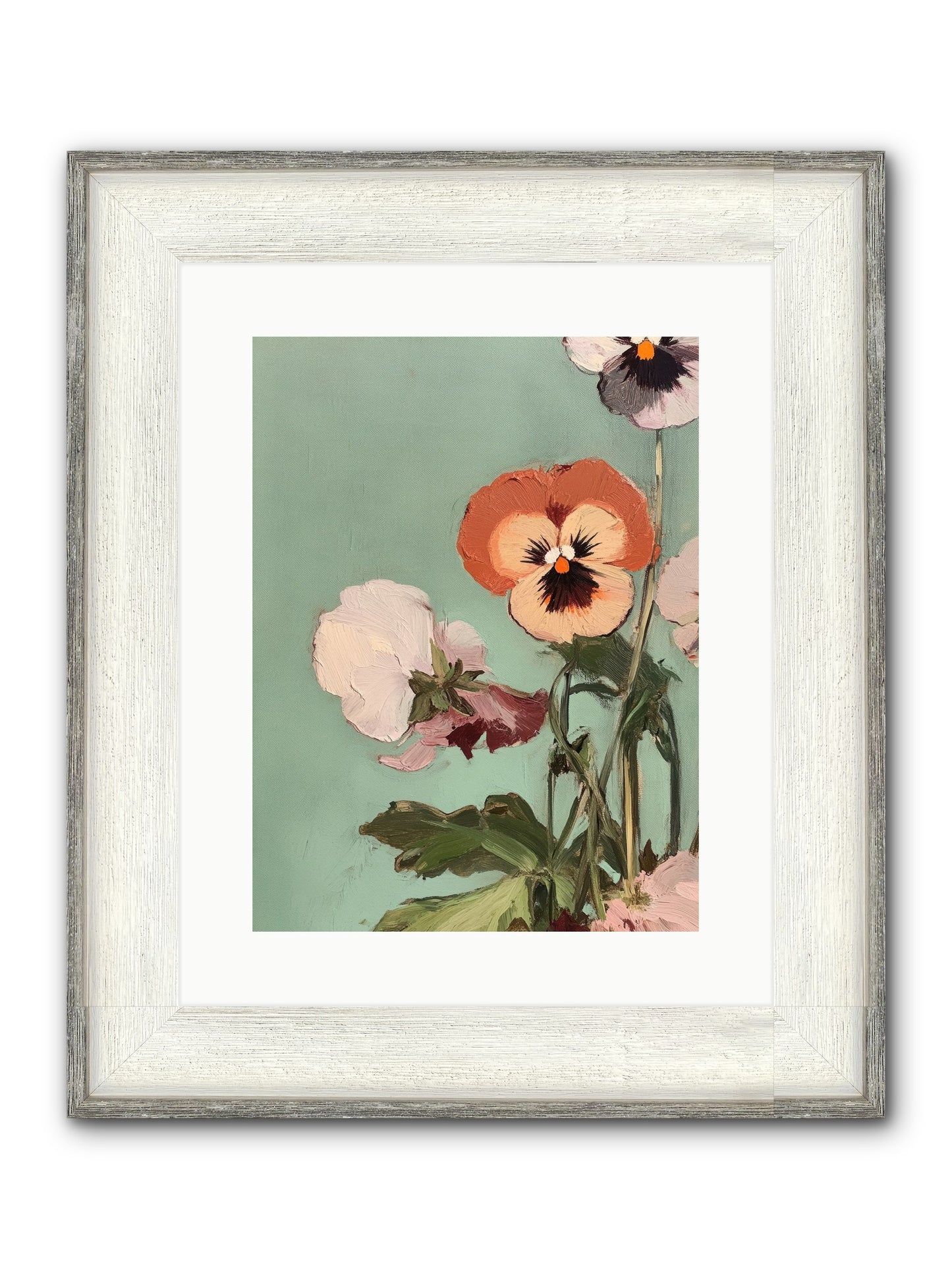 Blossoms Of Affection Framed Print - Driftwood White 12x16