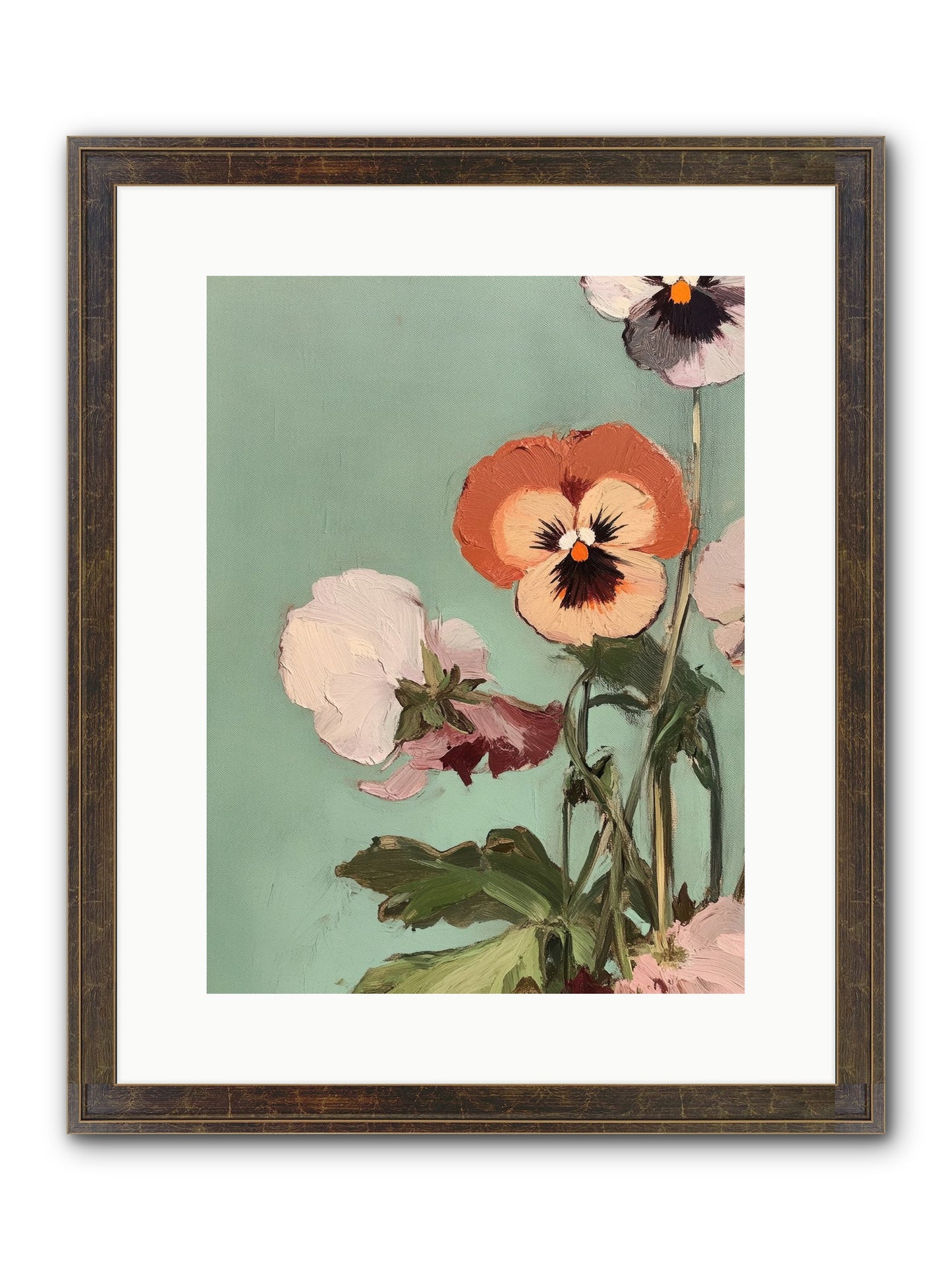 Blossoms Of Affection Framed Print - Slimwoods Black/Gold 12x16