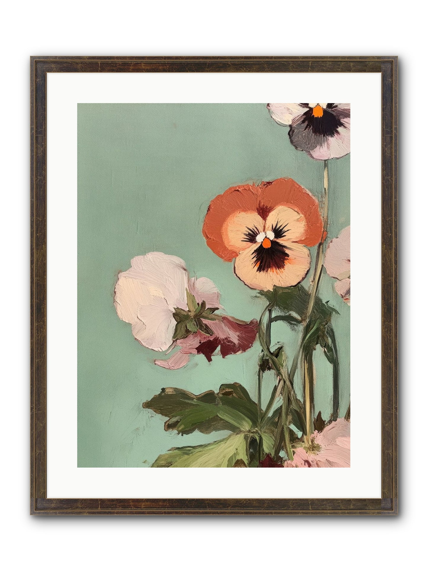 Blossoms Of Affection Framed Print - Slimwoods Black/Gold 18x24