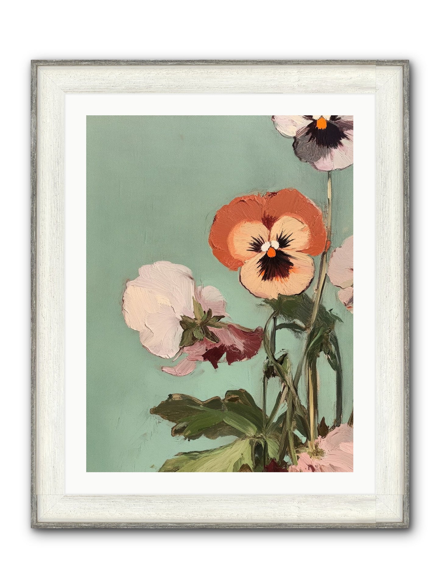 Blossoms Of Affection Framed Print - Driftwood White 24x32