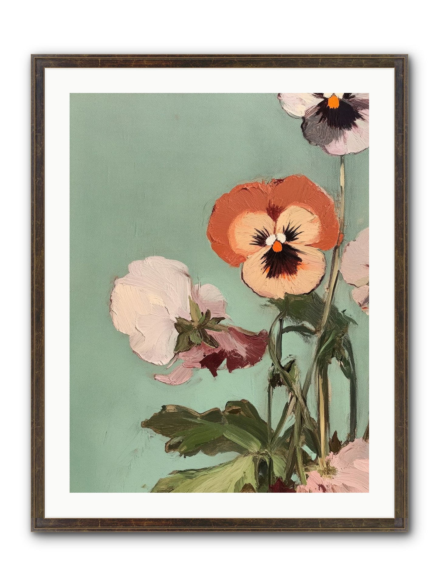 Blossoms Of Affection Framed Print - Slimwoods Black/Gold 24x32