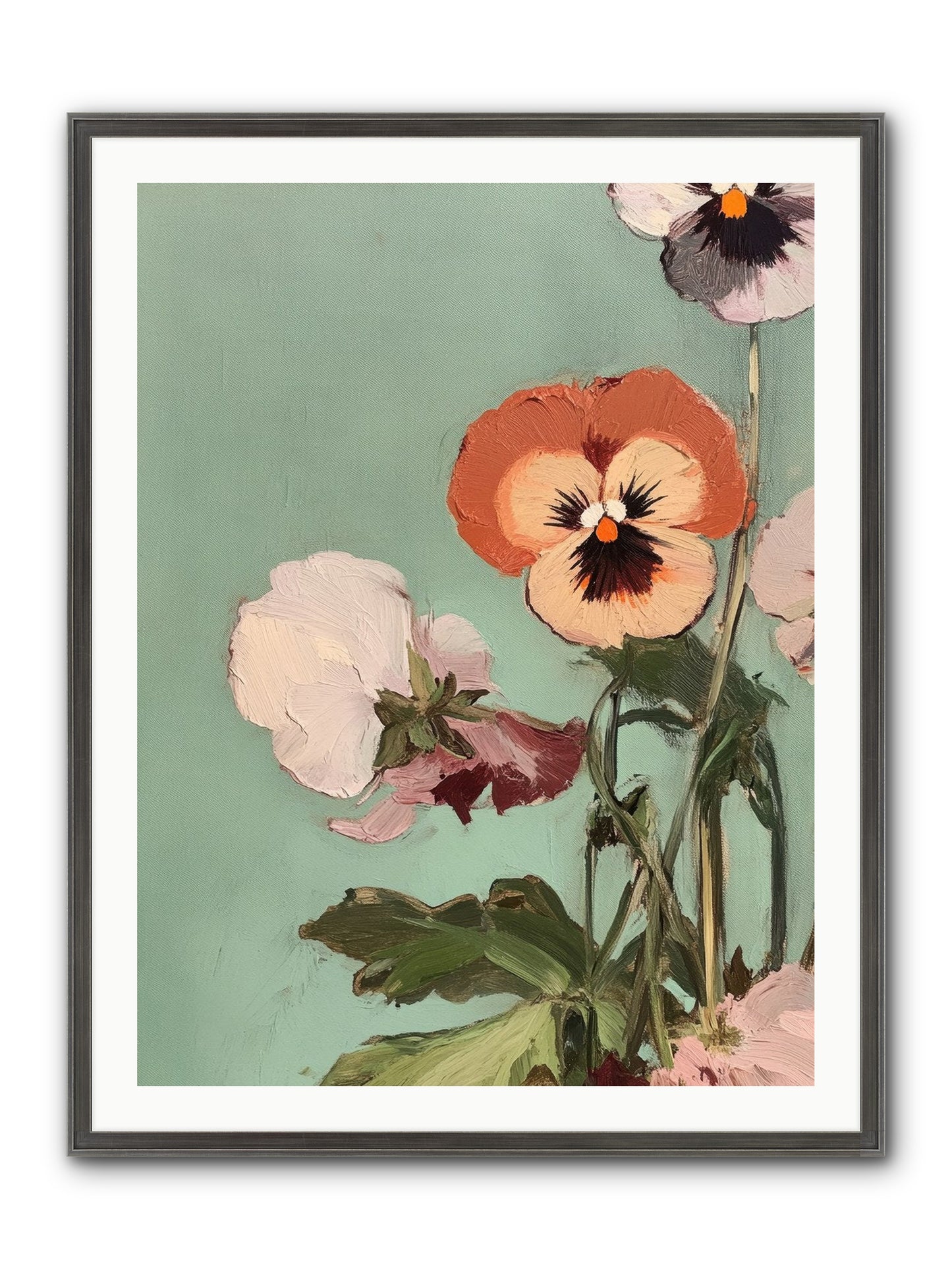 Blossoms Of Affection Framed Print - Slimwoods Black/Silver 30x40