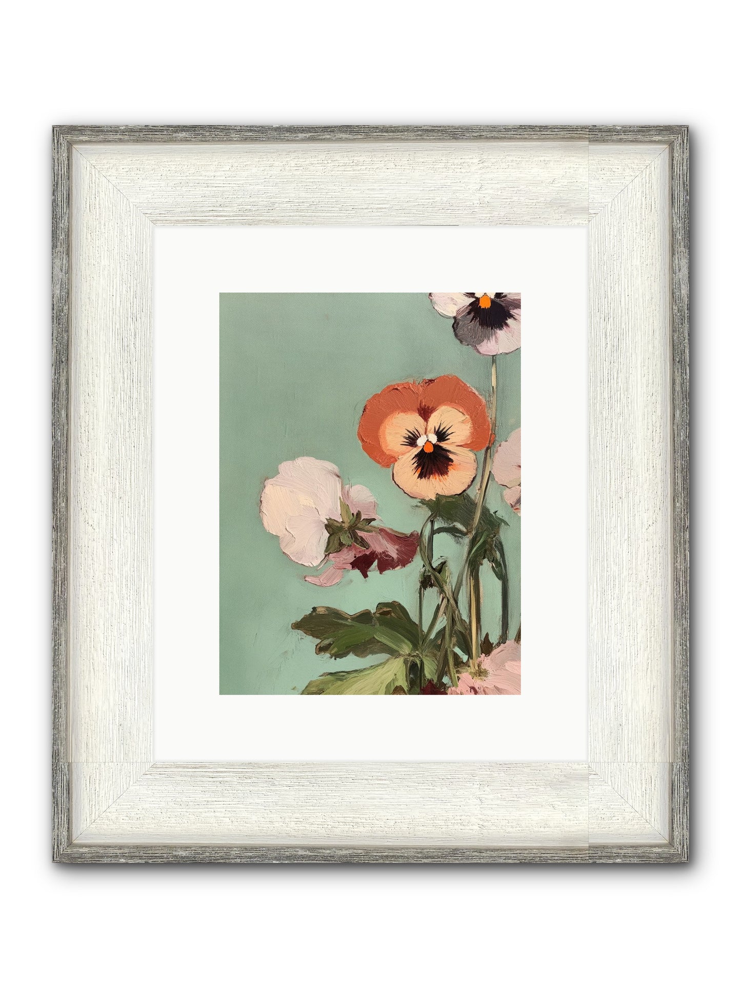 Blossoms Of Affection Framed Print - Driftwood White 9x12