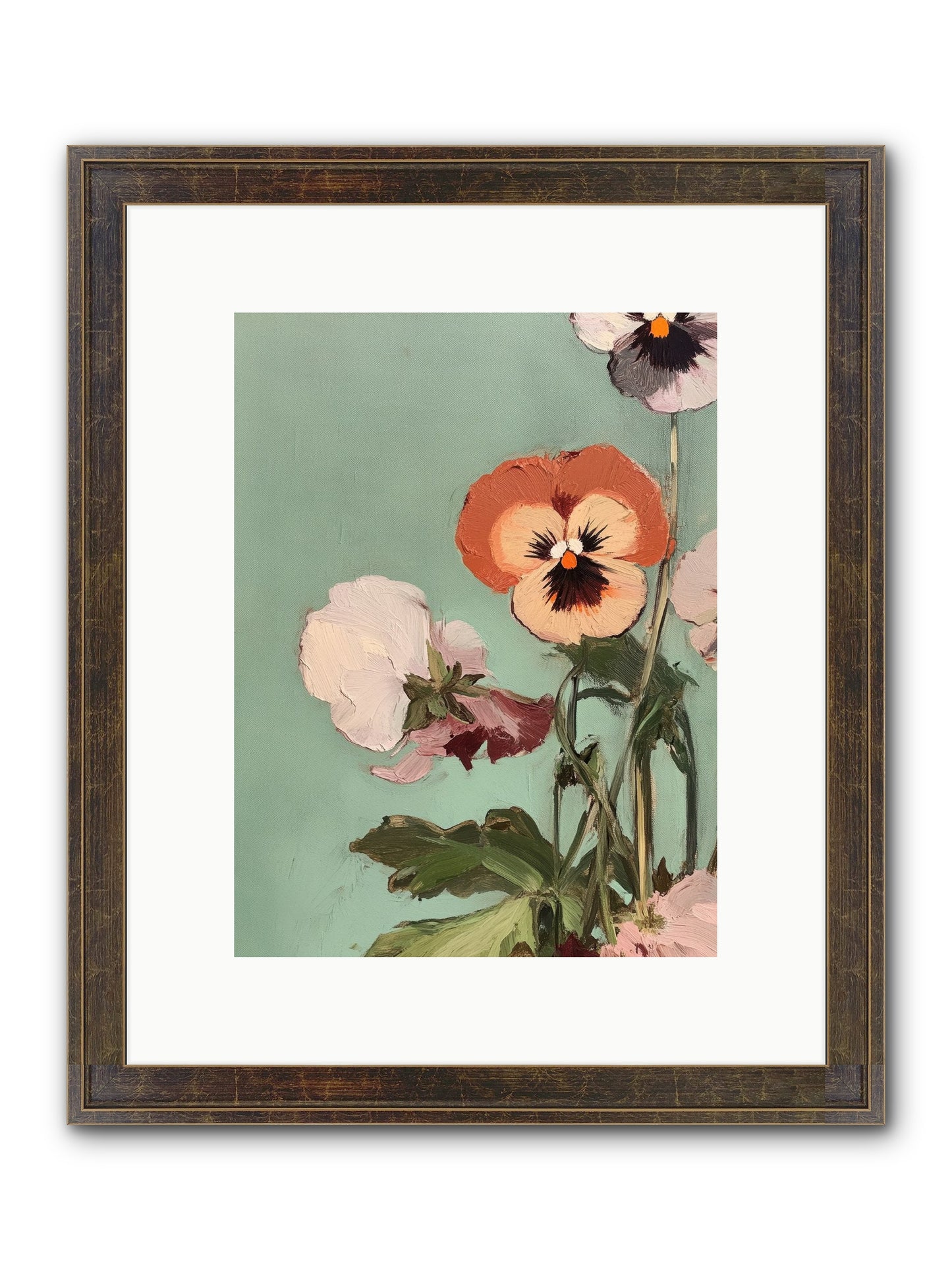 Blossoms Of Affection Framed Print - Slimwoods Black/Gold 9x12