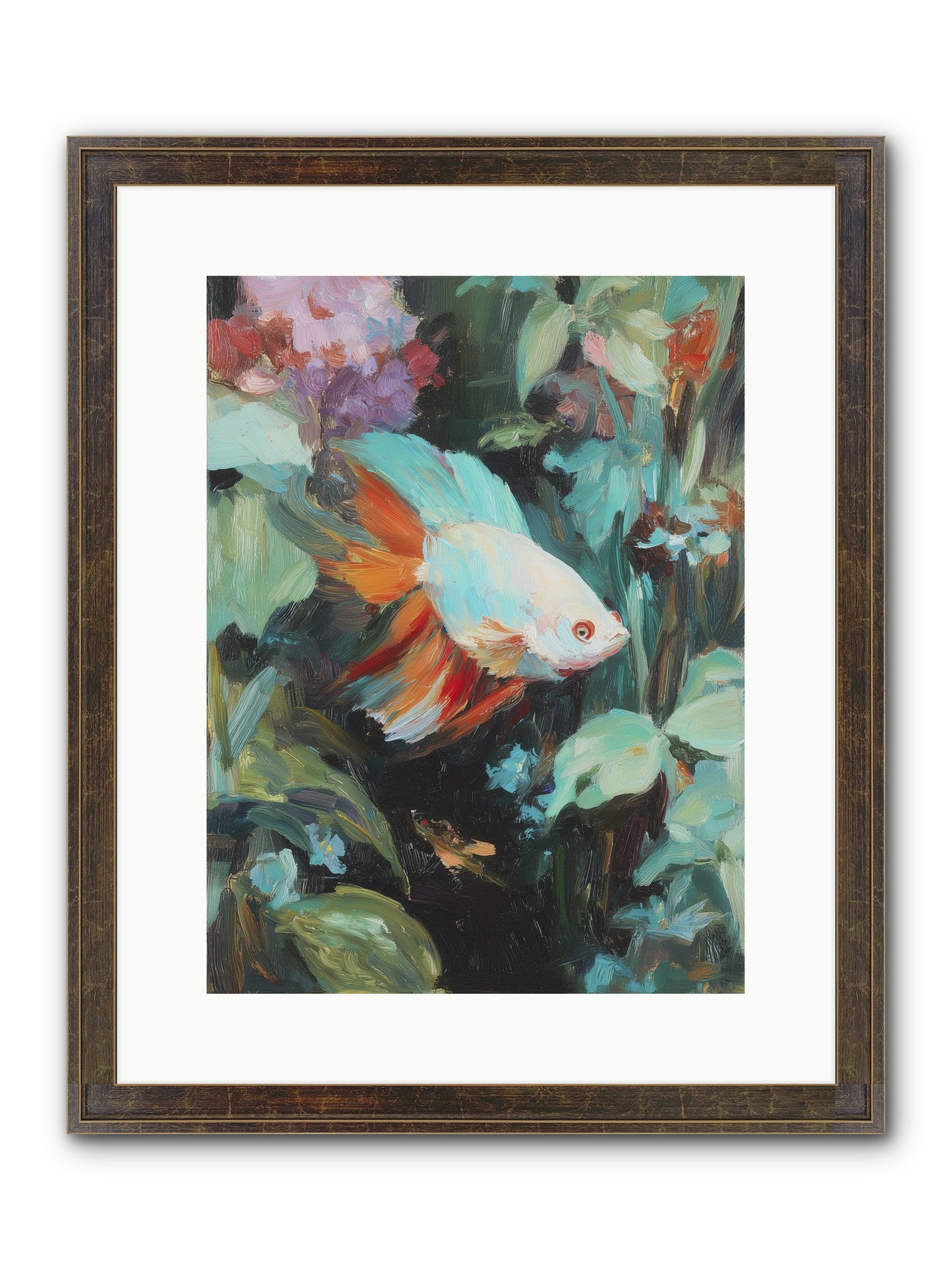 Blue Infinity Framed Print - Slimwoods Black/Gold 12x16