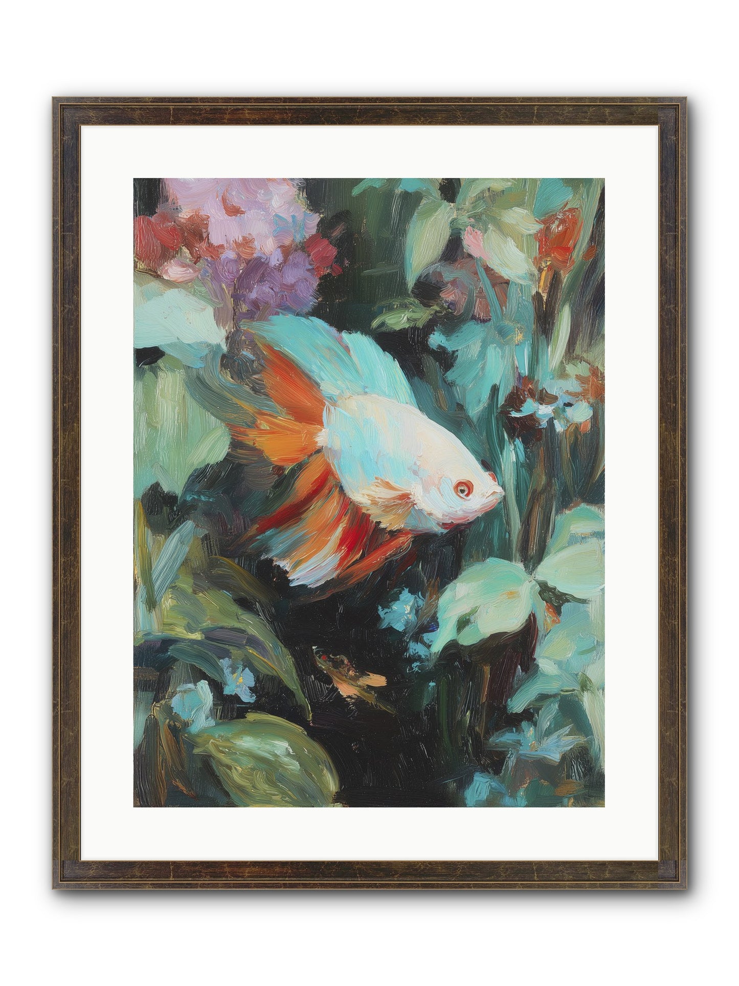 Blue Infinity Framed Print - Slimwoods Black/Gold 18x24