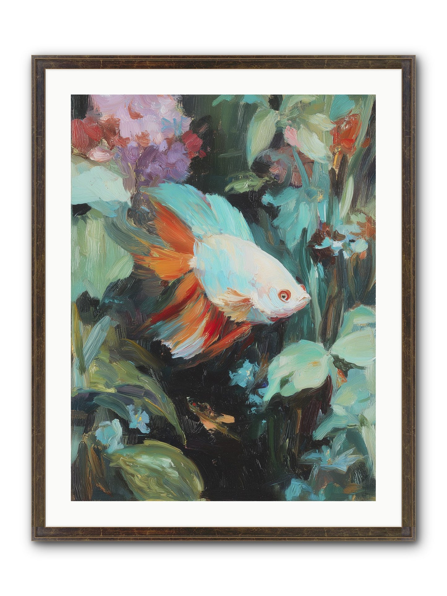 Blue Infinity Framed Print - Slimwoods Black/Gold 24x32