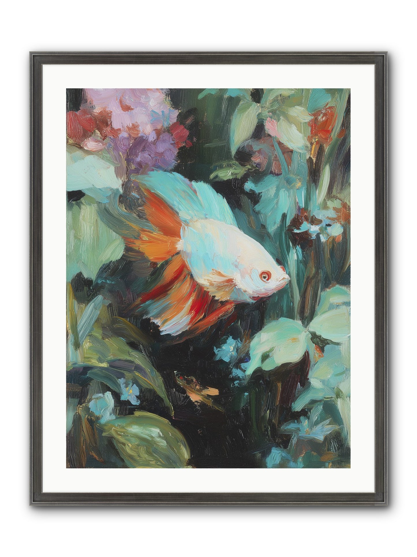 Blue Infinity Framed Print - Slimwoods Black/Silver 24x32