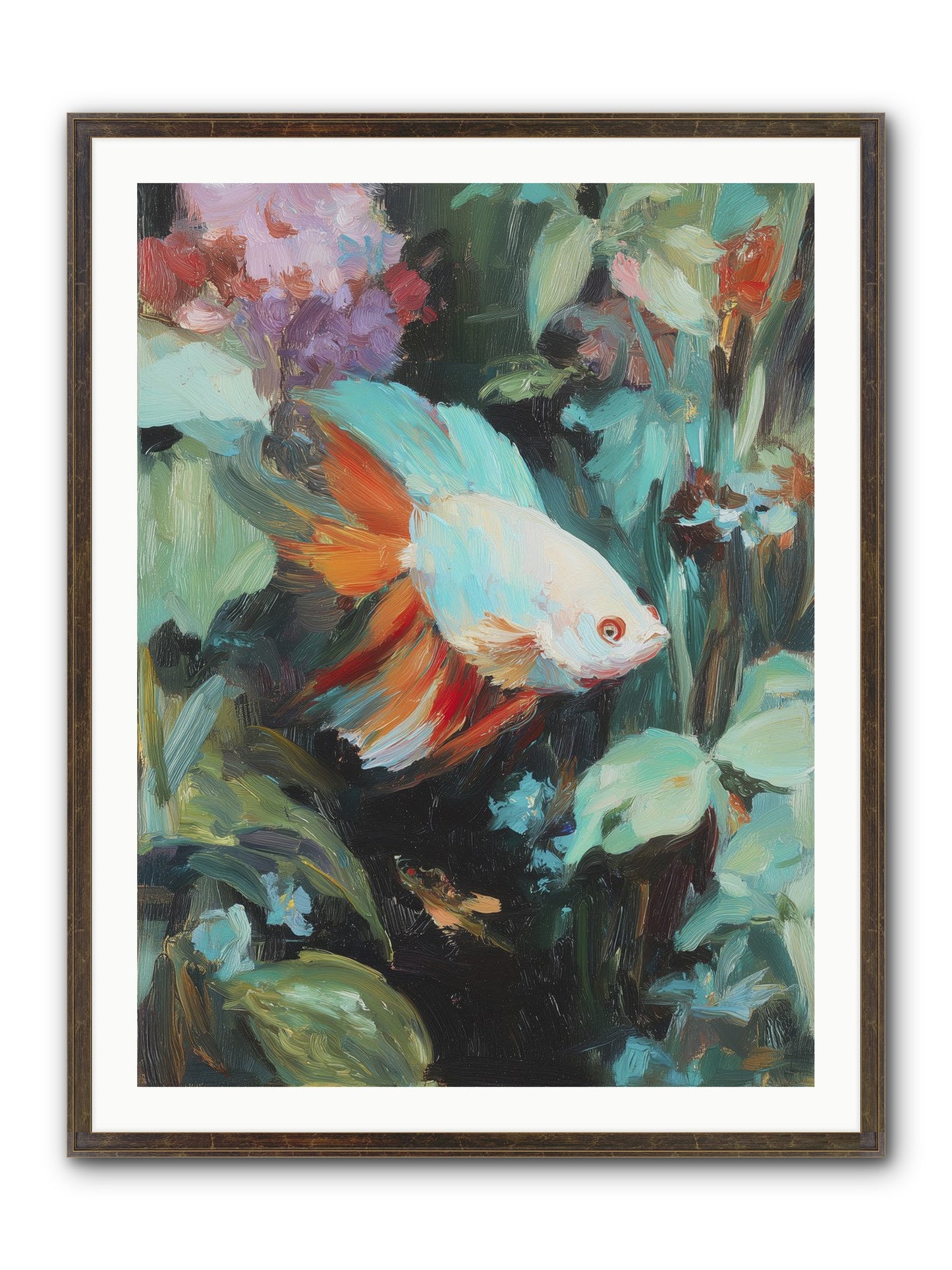 Blue Infinity Framed Print - Slimwoods Black/Gold 30x40