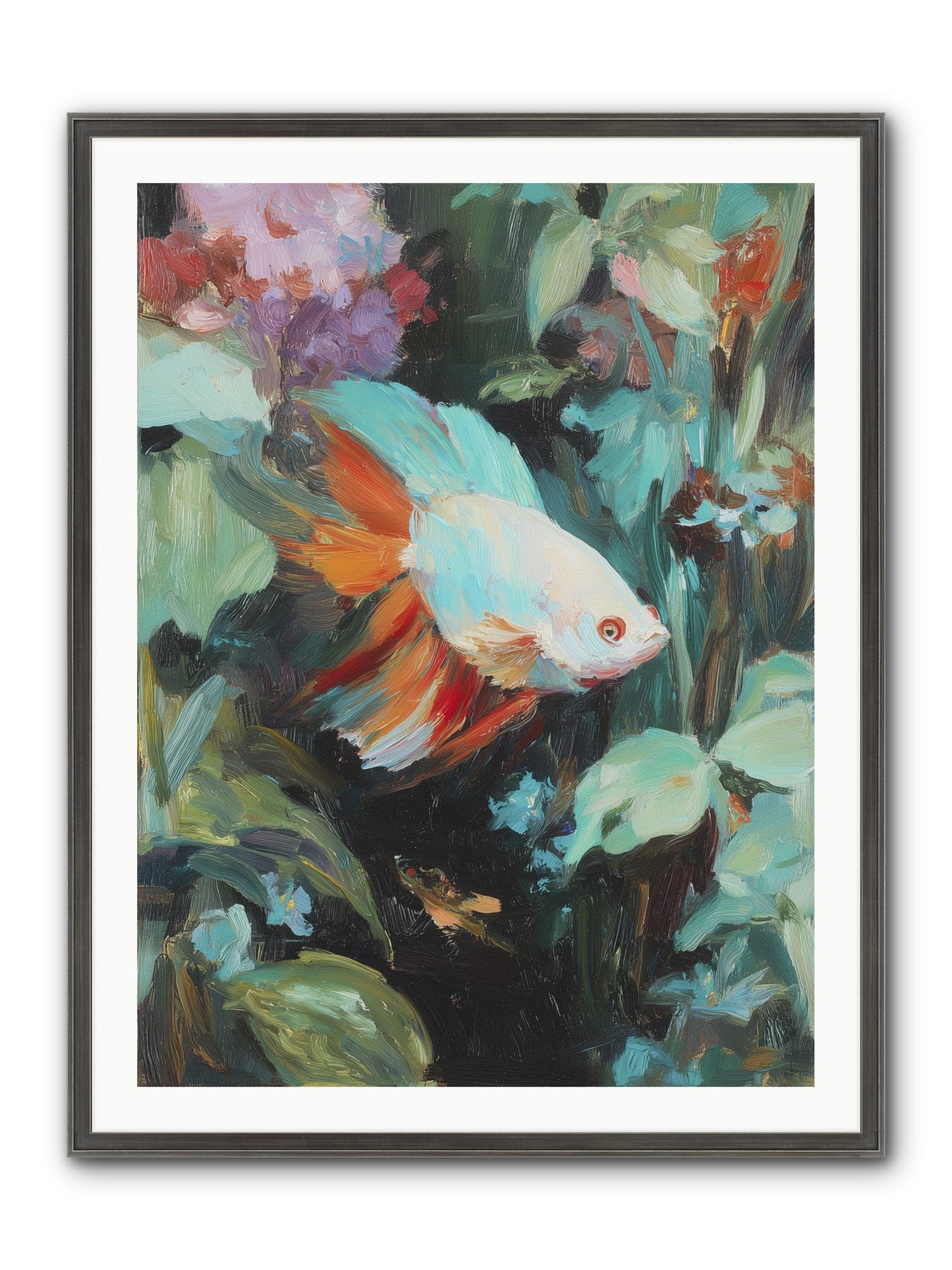 Blue Infinity Framed Print - Slimwoods Black/Silver 30x40