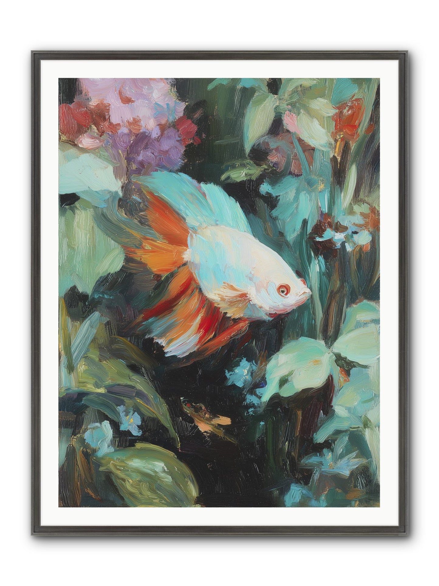 Blue Infinity Framed Print - Slimwoods Black/Silver 36x48