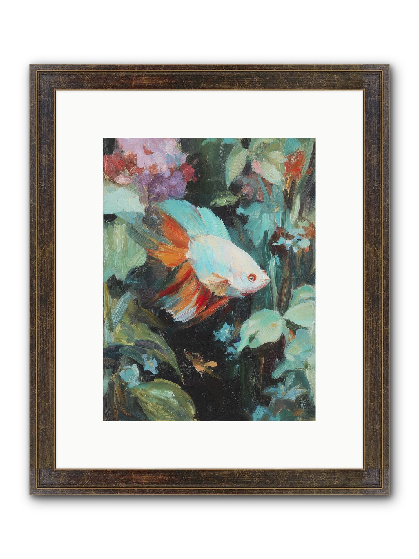 Blue Infinity Framed Print - Slimwoods Black/Gold 9x12