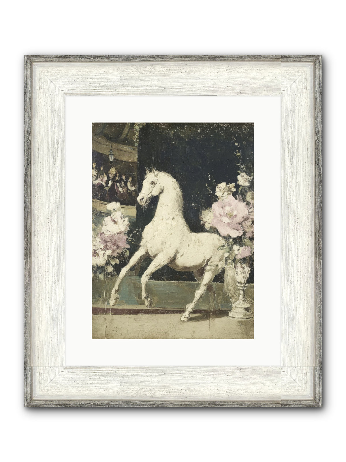 Blue Ink At The Winter Post Office Framed Print - Driftwood White 12x16