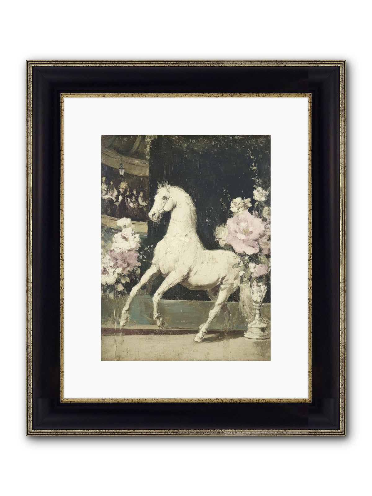 Blue Ink At The Winter Post Office Framed Print - Black & Gold 9x12