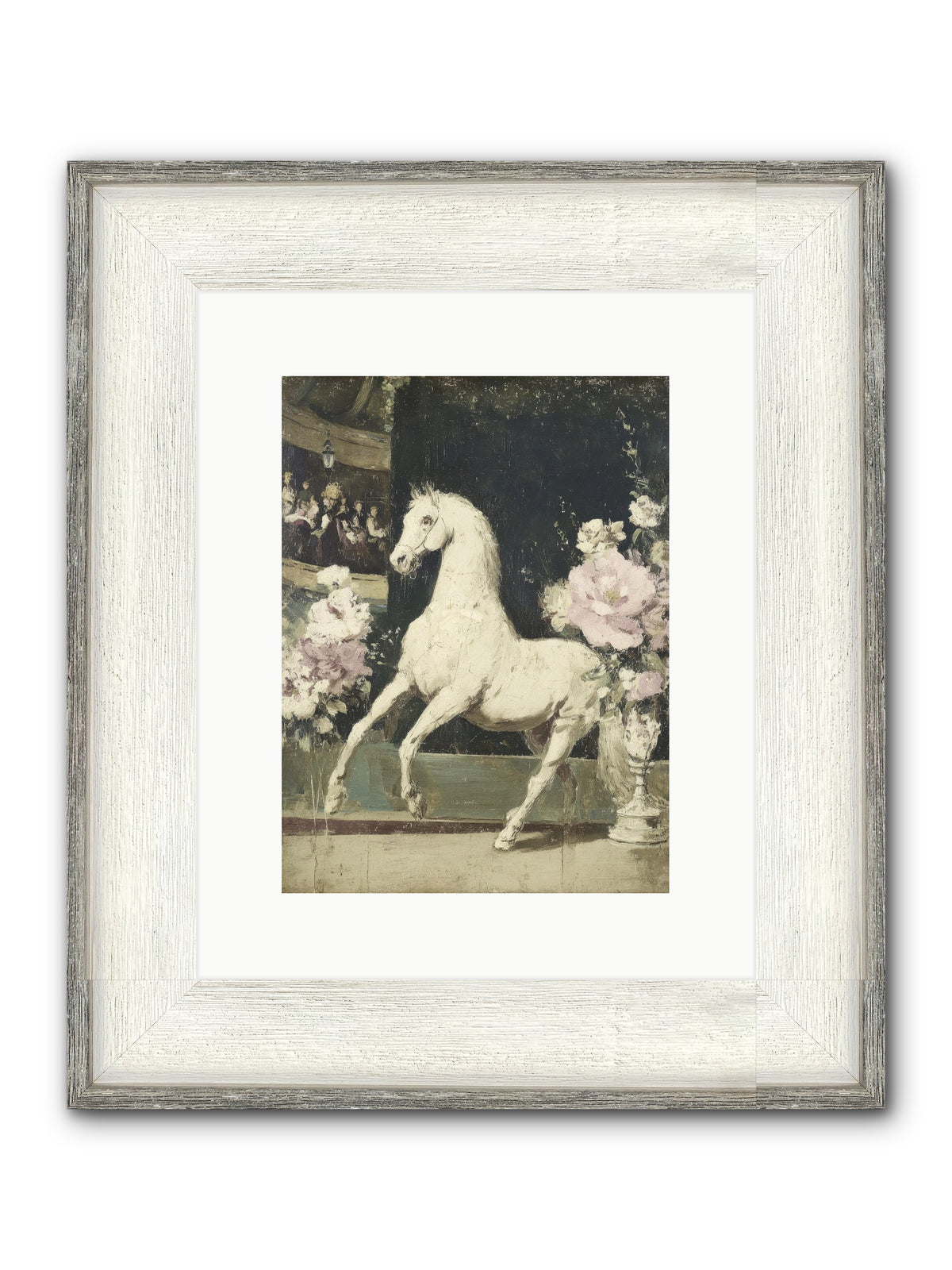Blue Ink At The Winter Post Office Framed Print - Driftwood White 9x12